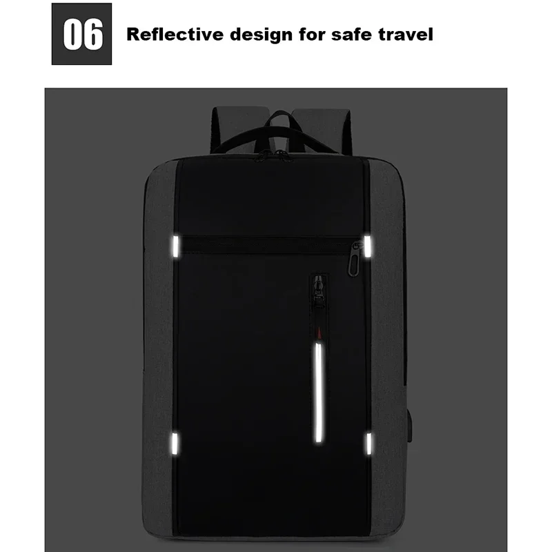 Waterproof Travel Backpacks for Men Multi-Functional Large Capacity 14 15.6 Inch Laptop Backpack Casual Student Schoolbag