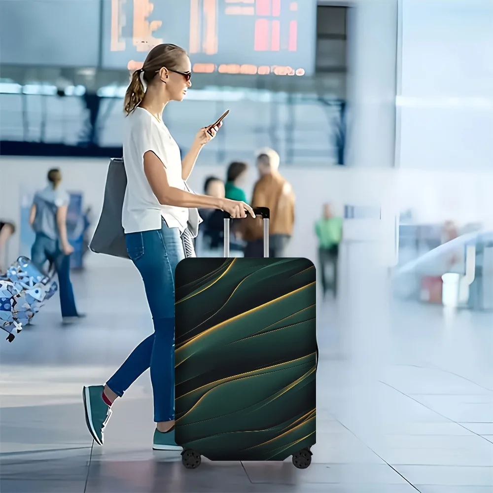 

1PC Abstract Wavy Design luggage cover for luggage sizes 18-32 inches; this is a dust resistant, resilient travel accessory
