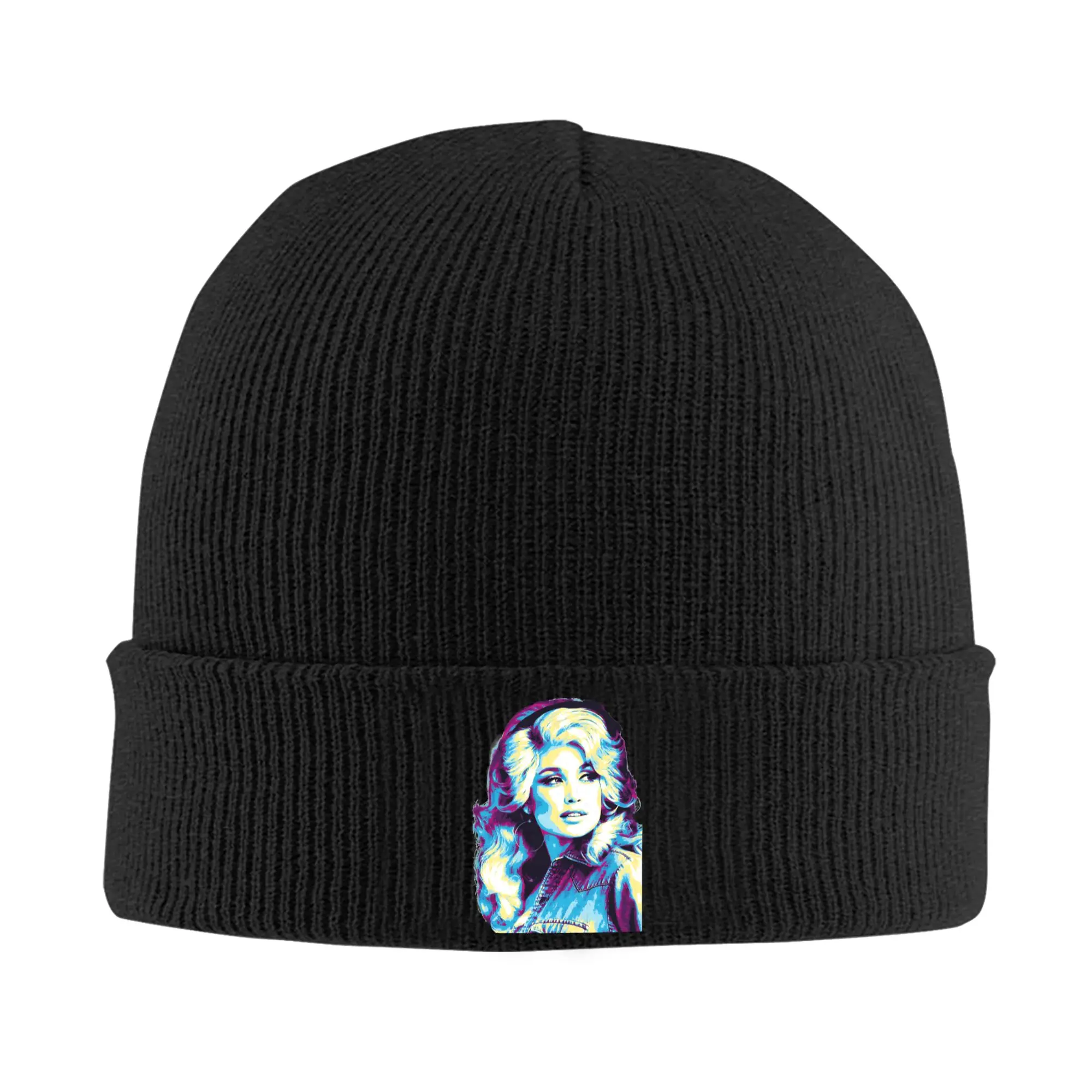 Retro 80s D-Dollys Singer Hat Autumn Winter Beanie Warm Dolly Parton caps Unisex Acrylic Bonnet