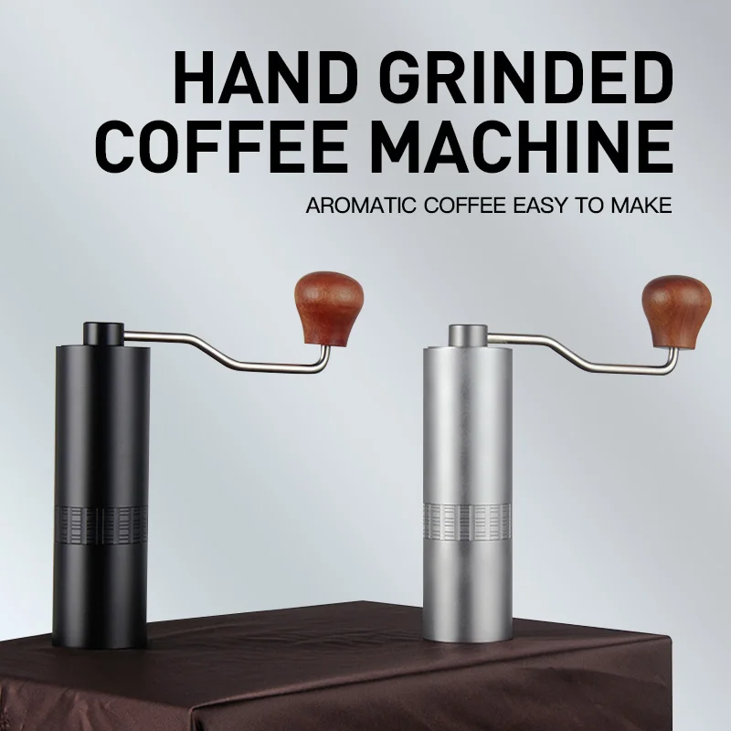 Portable Coffee Grinder Aviation Aluminum Hand-cranked Coffee Machine CNC420 Stainless Steel Grinding Core Grinding Bean Tools