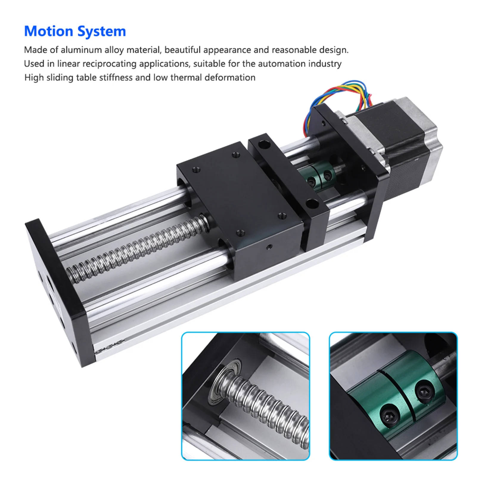 Automation Industry Double Shaft Ball Screw Linear  Rail with 42 Motor 100mm Effective Stroke Linear Motion Motion System