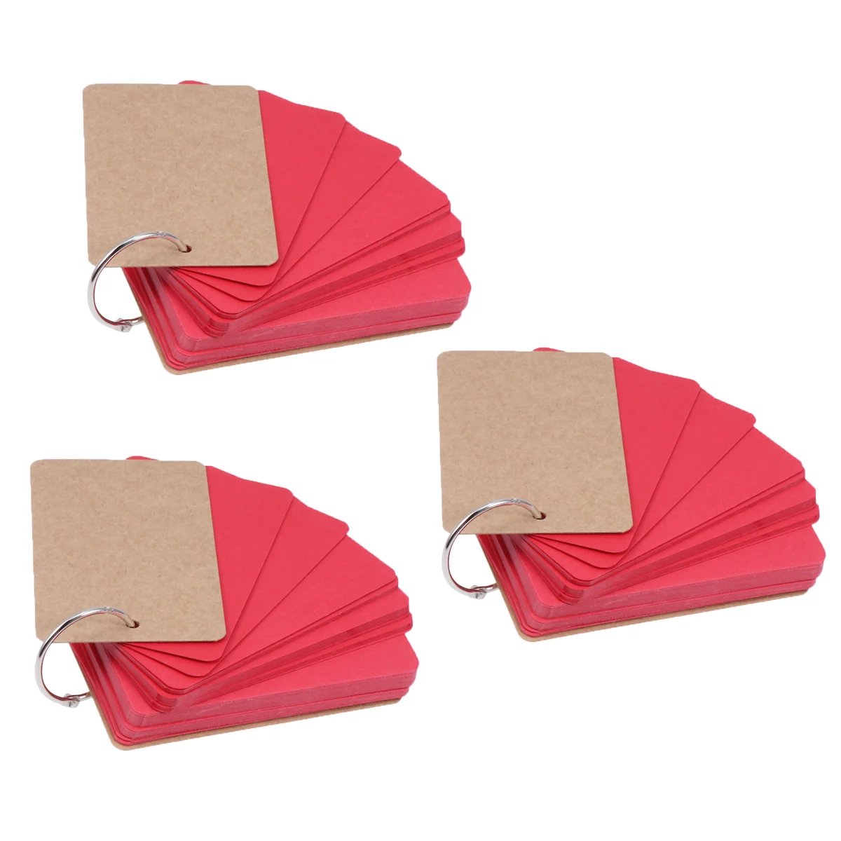 

3 Pcs Greeting Cards Mini Note Book Pocket Notepad Paper Memo Red Creative Pads