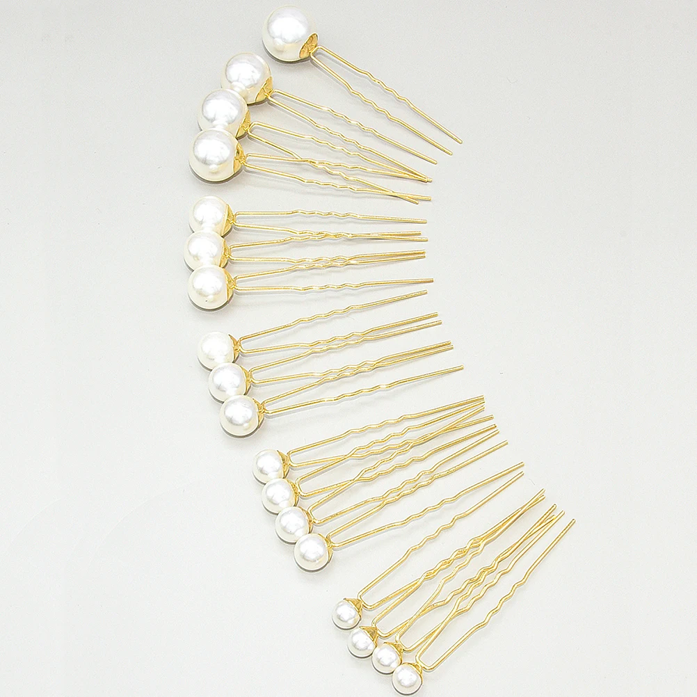 

18 Pcs Pearl Hair Stick Women Hairpin Clips for Styling Wedding Party Accessories Retro Pearl Hair Accessories
