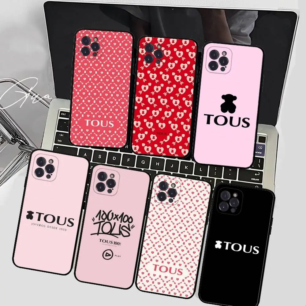 Back-t-TOUSes Phone Case For IPhone 17 16 15 14 13 12 11 Pro Max Plus Mini Soft Black Cover