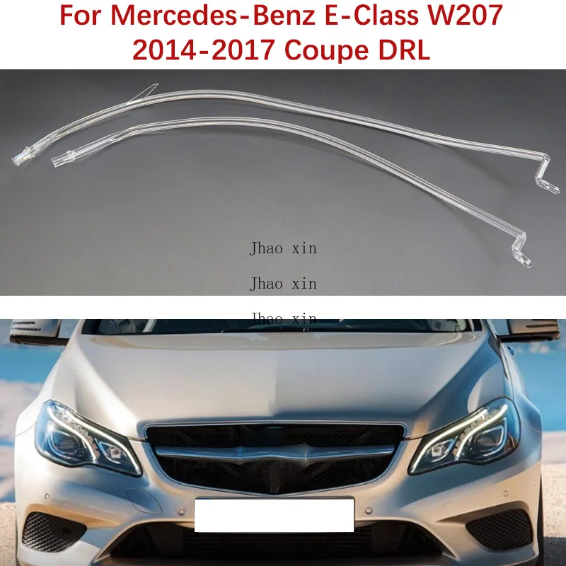 Car Headlight DRL Guide Tube Front Headlight Angel Eye Ballast White Light Module For Mercedes-Benz E-Class W207 2014-2017 Coupe