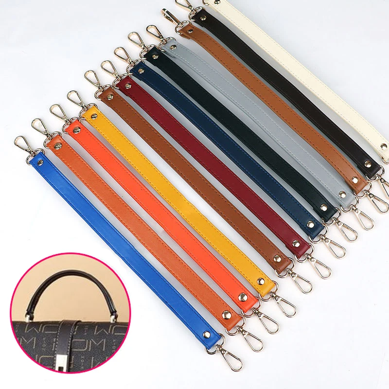 37cm Short Shoulder Strap Replacement Belt Artificial PU Leather Bag Handle for Handabg Casual Purse Straps Bag Accessories