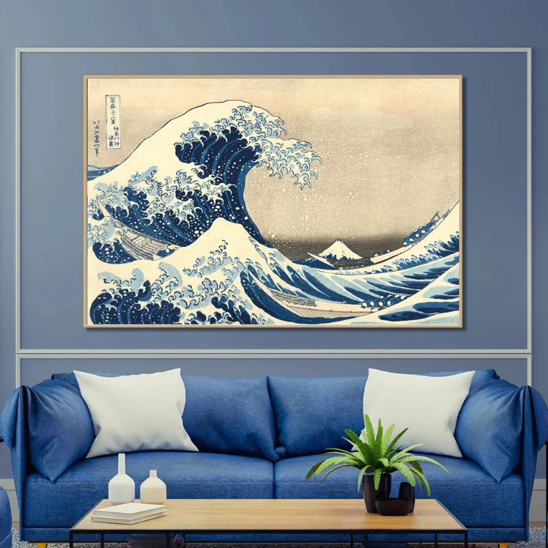 Colorful Kanagawa Giant Wave Retro Art Poster Japanese Ukiyoe Fuji Mountain Canvas Painting Wall Prints Picture Room Home Decor