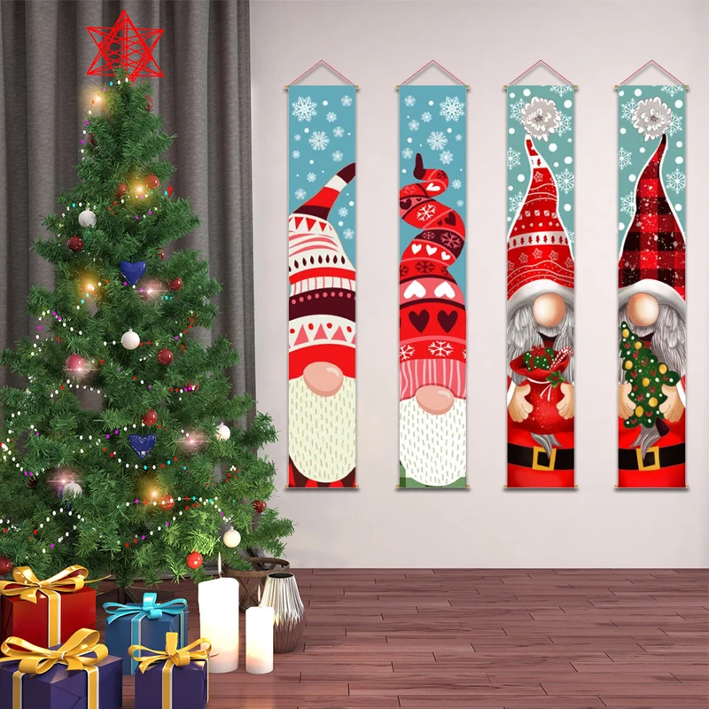 عيد الميلاد الشرفة معلقة الباب راية عيد ميلاد سعيد الديكور للمنزل عيد الميلاد زخرفة هدايا عيد الميلاد 2022 سنة جديدة سعيدة 2023 #1