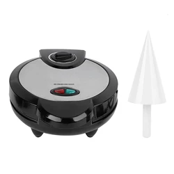 Electric Ice Cream Cone Maker Multi-function Breakfast Machine 1200W Waffle Maker Nonstick Baking Iron Machine Stainless Steel