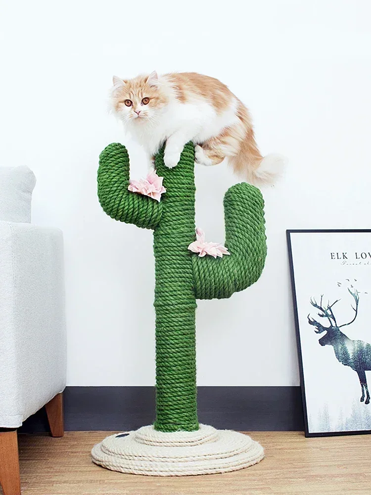 New arrival high quality pvc rope stable flower cat cactus tree