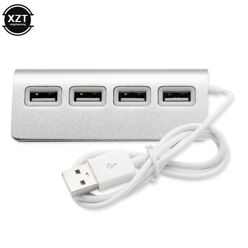 

Portable USB 4 Port HUB Aluminum High Speed USB 2.0 Multi Port Hub Cable Splitter for MacBooks PC Laptops Adapter