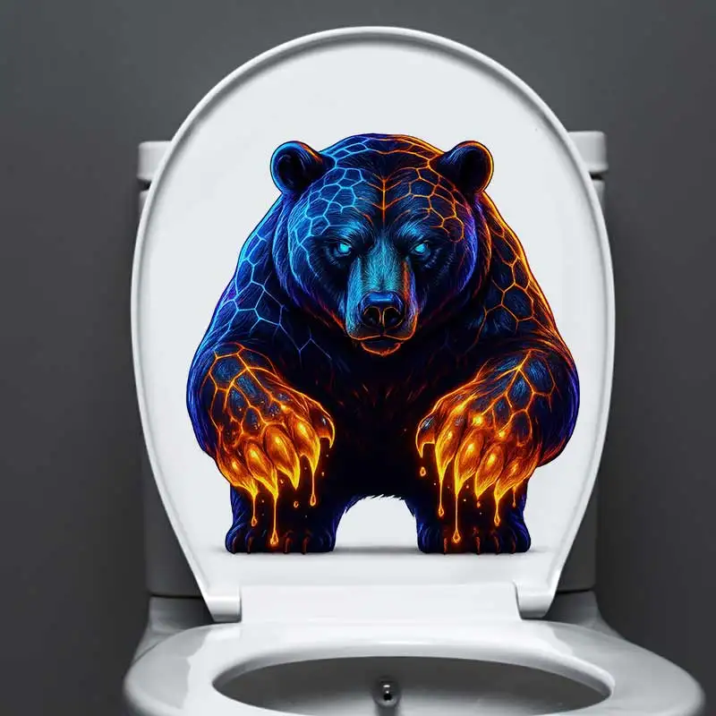 Neon Bear Wall Stickers Living Room Sofa Background Decoration Wallpaper For Home Decor Boy Room Art Decals Sticker M1483