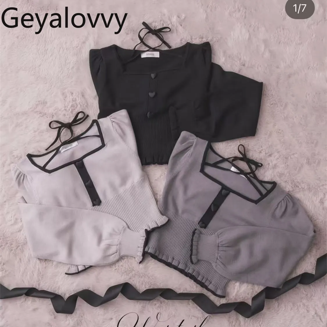 

Japanese Style Sweaters Top Contrast Color Heart Knitting Shirt Fashion Spring Autumn Long Sleeve Pullover Sweaters for Women