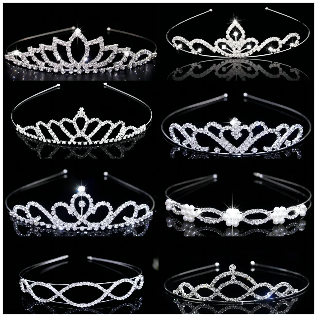 Bridal Crown Hair Band Headdress Fashion Ladies Rhinestone Wedding Dress Birthday Party Claw Chain Hair Band Hair Ornament Gift