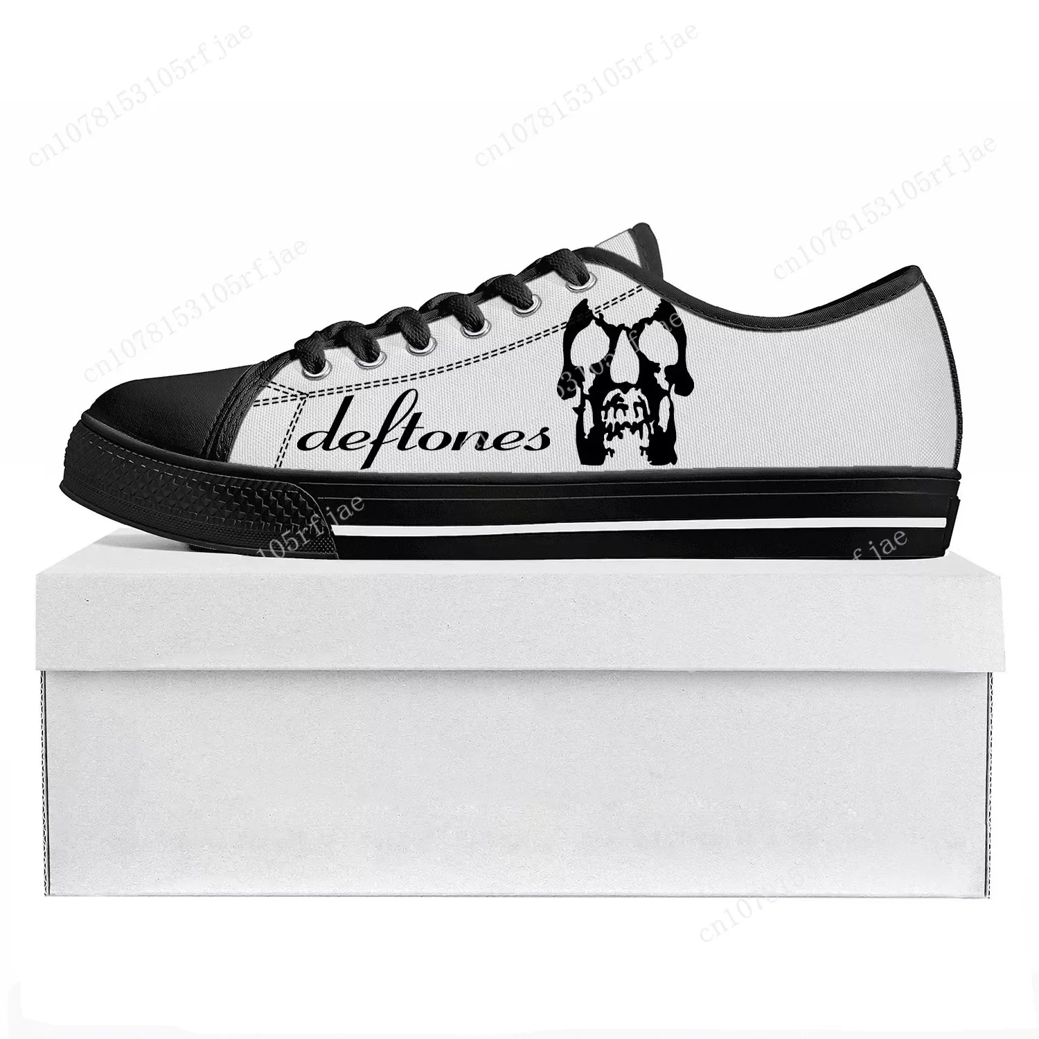 Deftones Rock Band Low Top High Level Sneakers Mens Womens Teenager Canvas Radiohead Of The Metal Scene Skeleton Couple Shoes