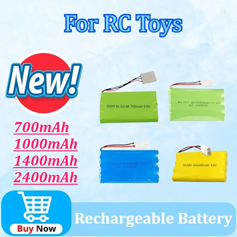 

9.6V 700/1000/1400/2400mAh for RC Toys Cars Boats Guns Security Facilities AA 9.6V Ni-Cd / Ni-MH Battery