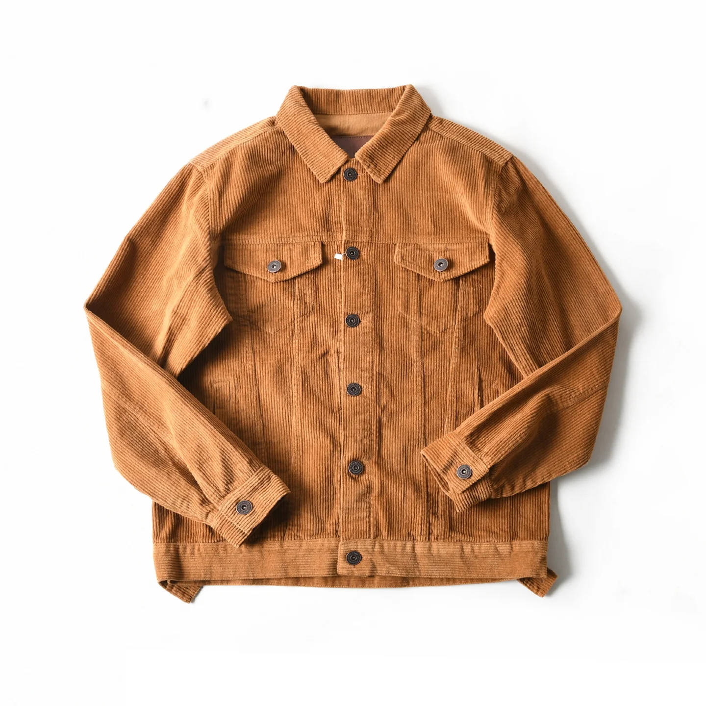 

Американская ретро полная 100% хлопок вельветовая рабочая одежда с лацканами для мужчин осенняя однотонная повседневная осенняя куртка свободного покроя пальто