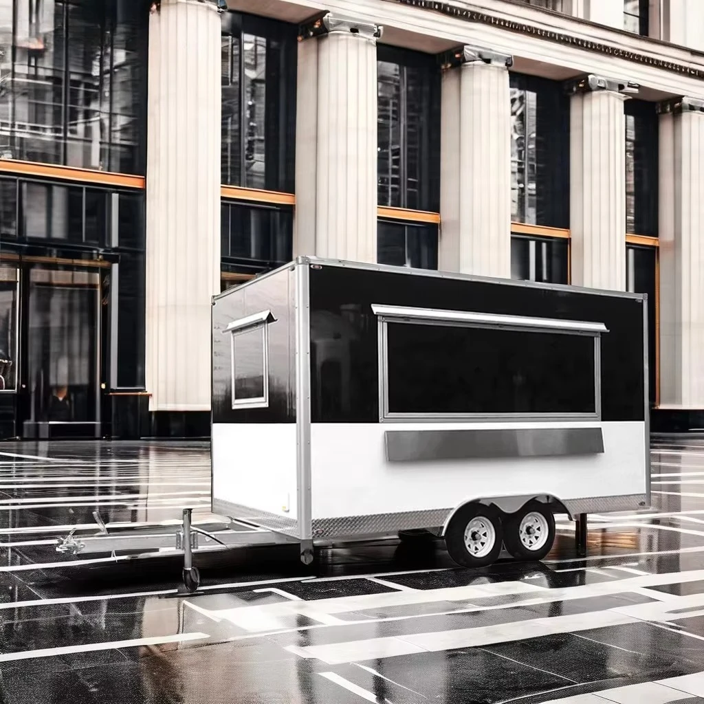 Small Pizza Food Trailer With Full Kitchen Concession Trailer For Sale Ready To Start Business Food Trucks Mobile Food Kitchen