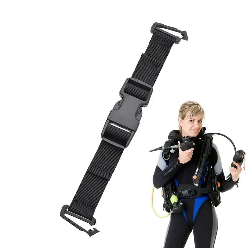 

Scuba Diving Harness Adjustable Scuba Diving Backmount Sidemount Quick Release Chest Strap Replacement Chest Belt Dive Webbing