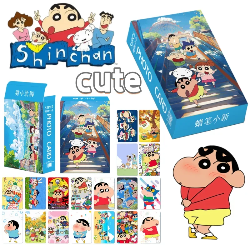 Crayon Shin-chan New Card Creative cartoon Cute High Appearance Value Fashionable Portable Shin-chan Postcard Student Bookmark