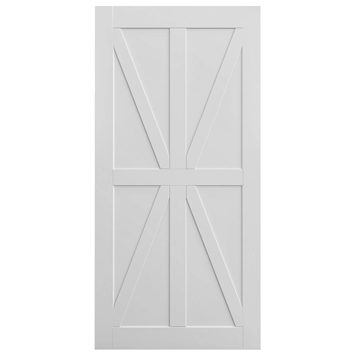 CRAZY ELF 28x84 Star Style Primed Door Slab, DIY Modern Barn Door, Moisture-proof, Anti-deformation, Pre-Drilled for Assembly, P