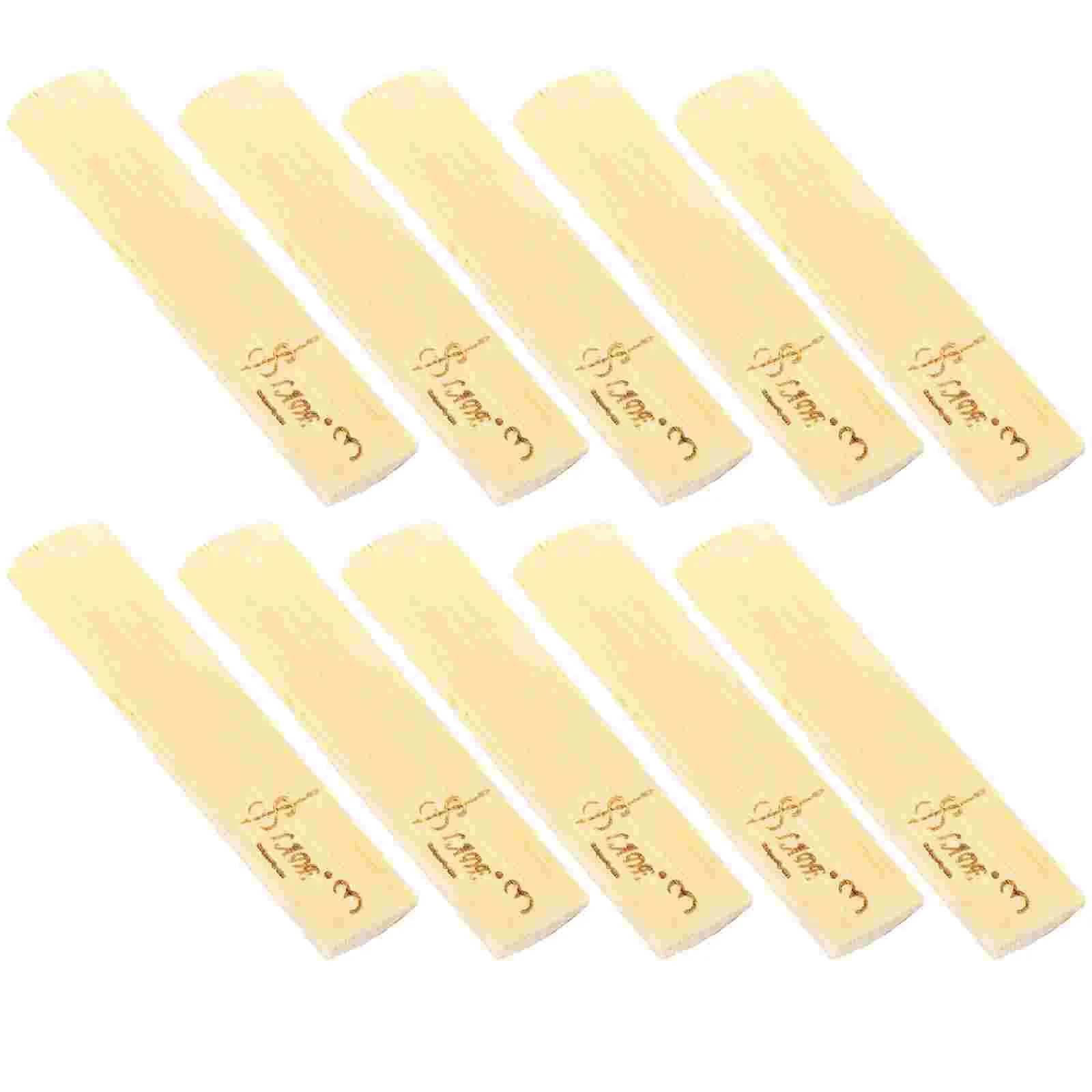 

10 Pcs Sax Reeds Tenor Saxophone Clarinet Accessories Lightweight Small Size Rich Tone Clear Stage Concert