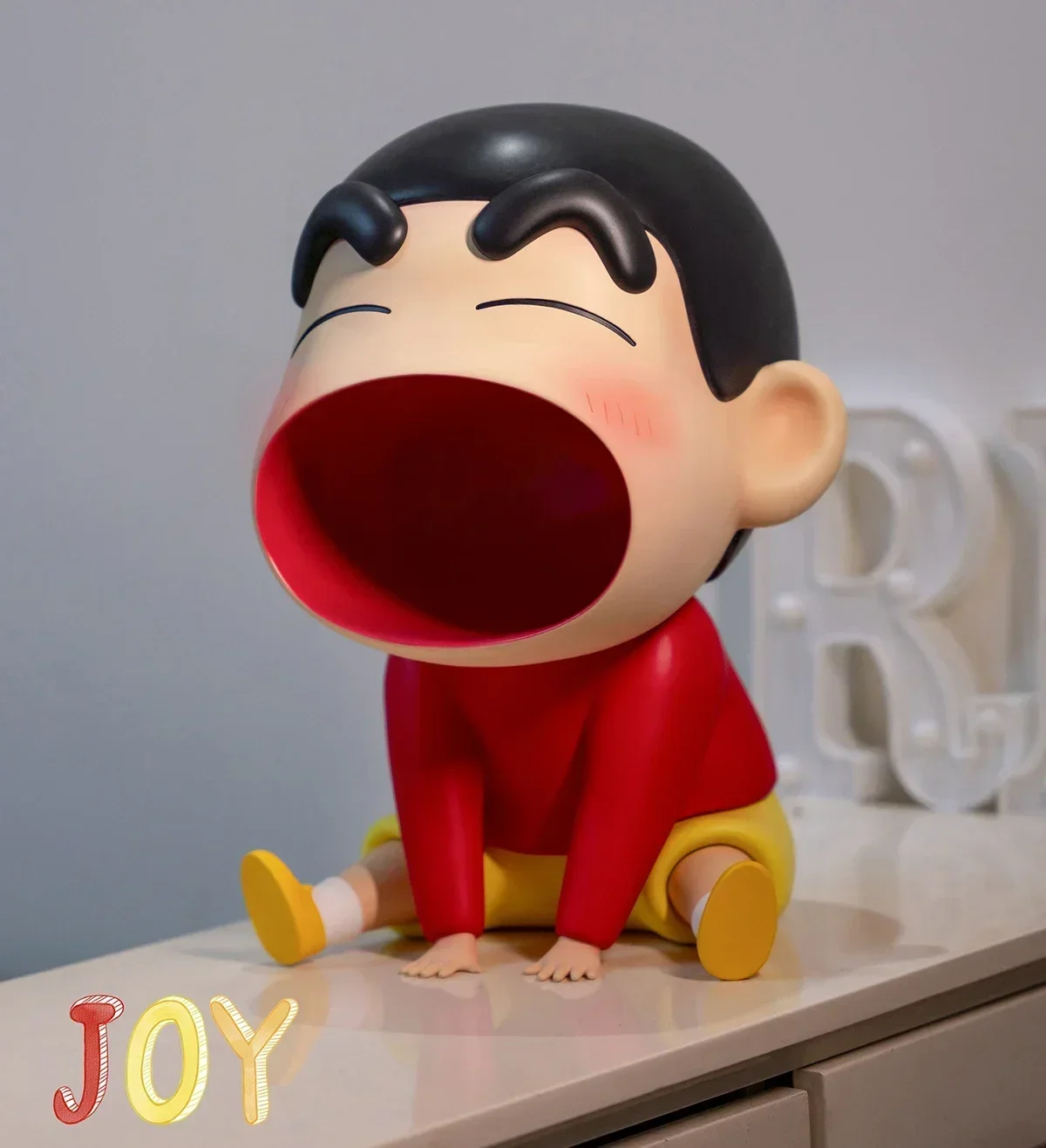 New 35cm Crayon Shin-chan Cartoon Character Ah Ah Ah ~ Big Mouth Little Statue Gk Original Anime Figure Model Decoration Toy