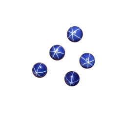 Star Sapphire Round Cabochon Smooth Polished Surface Round Star Sapphire Cabochon Flat Back Multiple Sizes to Choose