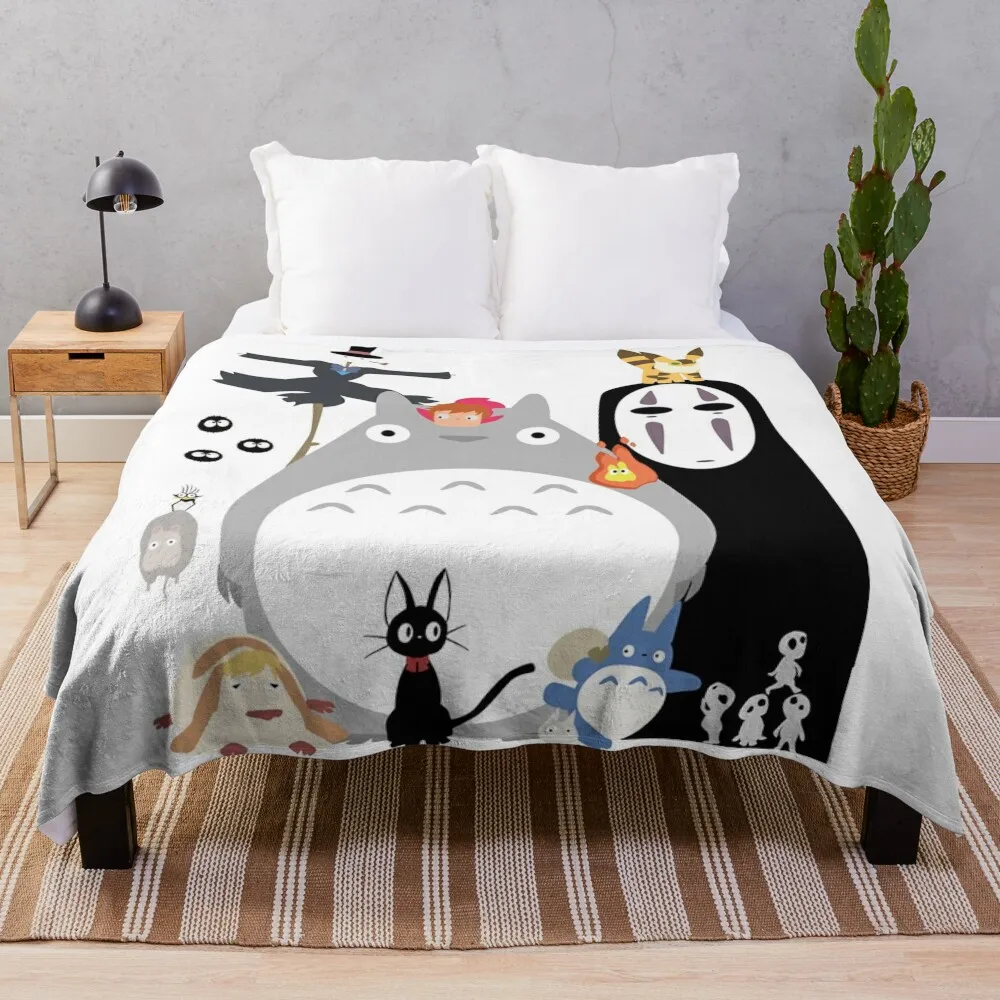 >totoro>totoro#totoro->totoro>totoro#totoro- Throw Blanket warm winter Quilt Single Blankets