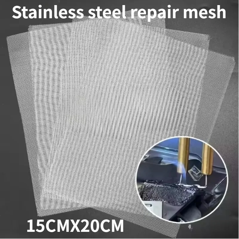 Stainless Steel Car Bumper Repair Mesh Trimmable Welding Wire for Plastic Hole Crack Patches - Auto Body Welding Machine Accesso