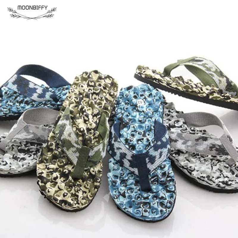 Chanclas de camuflaje antideslizantes para hombre y mujer, zapatos de pareja, sandalias informales para exteriores, zapatos de playa