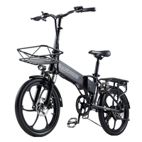 RANDRIDE Electric Folding Bike 48V 12.8Ah City Ebike SHIMANO 7 Speed Dual disc brake EU Warehouse delivery