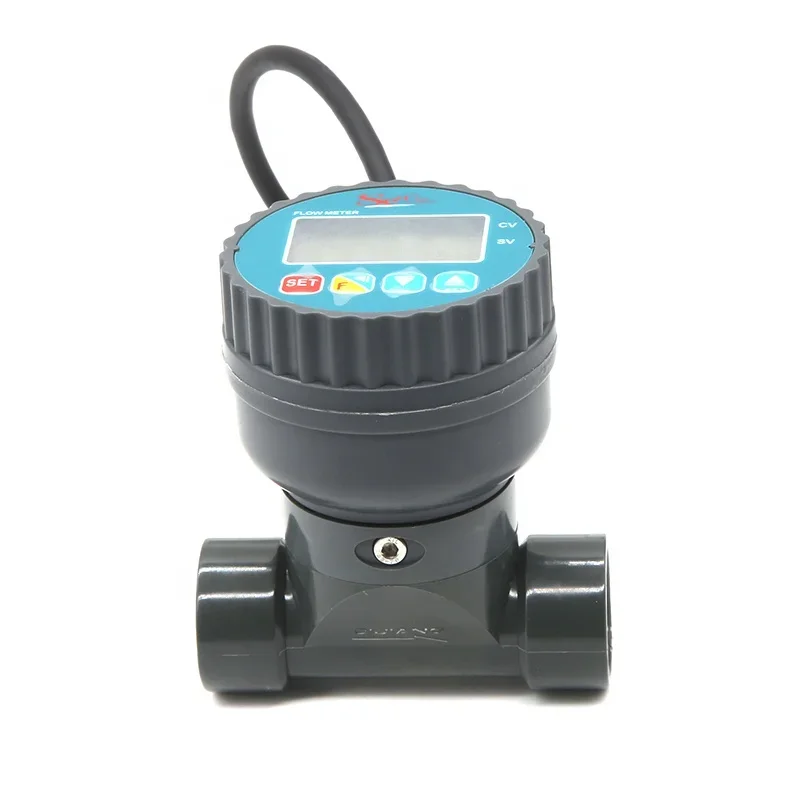 SEA Factory Multi-Function ZJLCD Series Paddle Wheel Flow Meter With PULSE + RS485 Output + LCD Displays Flow Rate And Control