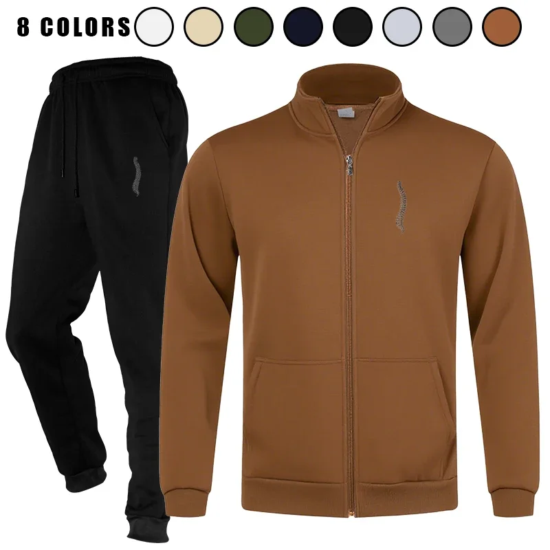 

Men's 2 Pieces Workout Full - Zip Athletic Sweatsuit Tracksuit with Active Jackets and Pants