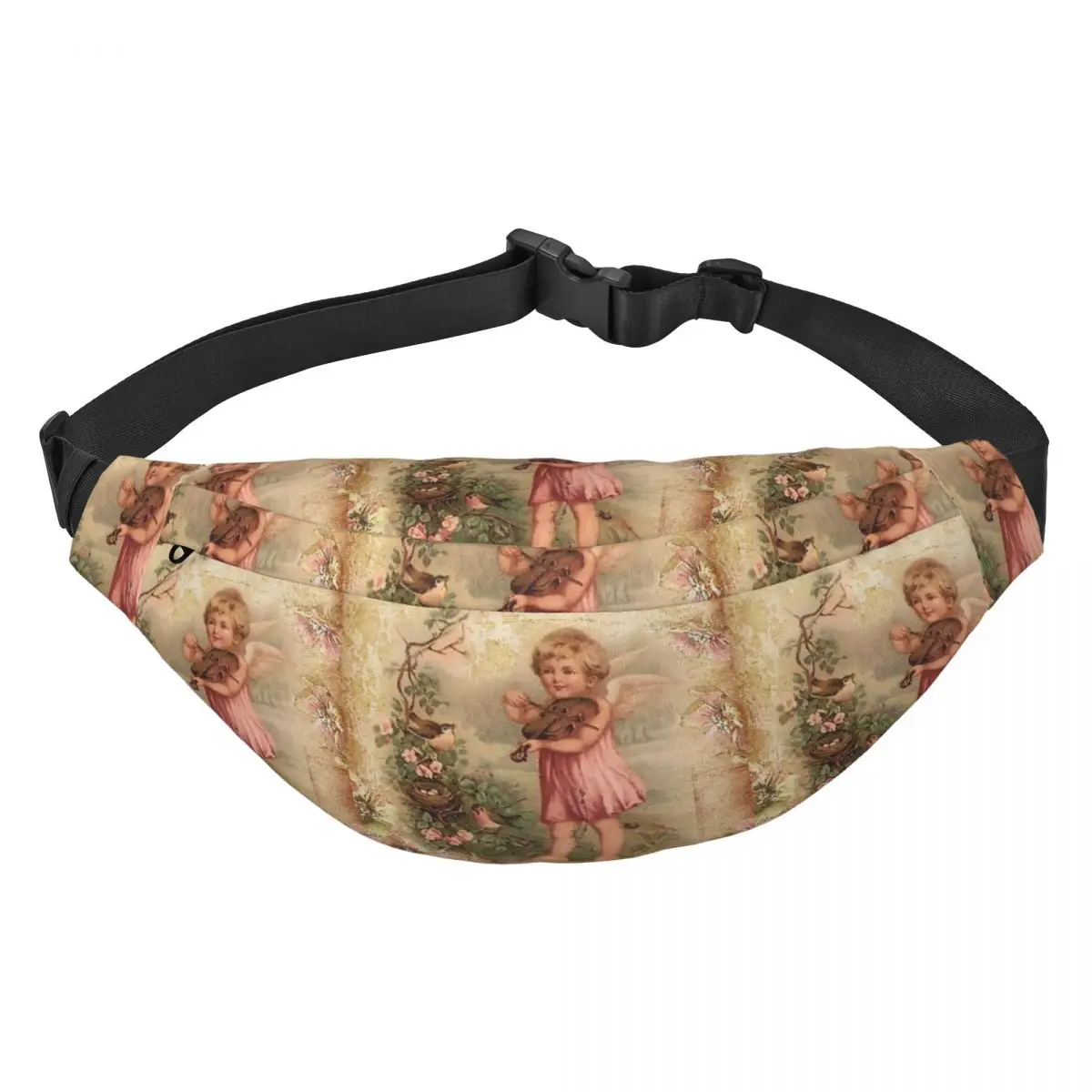 Fashion Victorian Angel Fanny Pack for Running Women Men Vintage Angel Sling Crossbody Waist Bag Phone Money Pouch