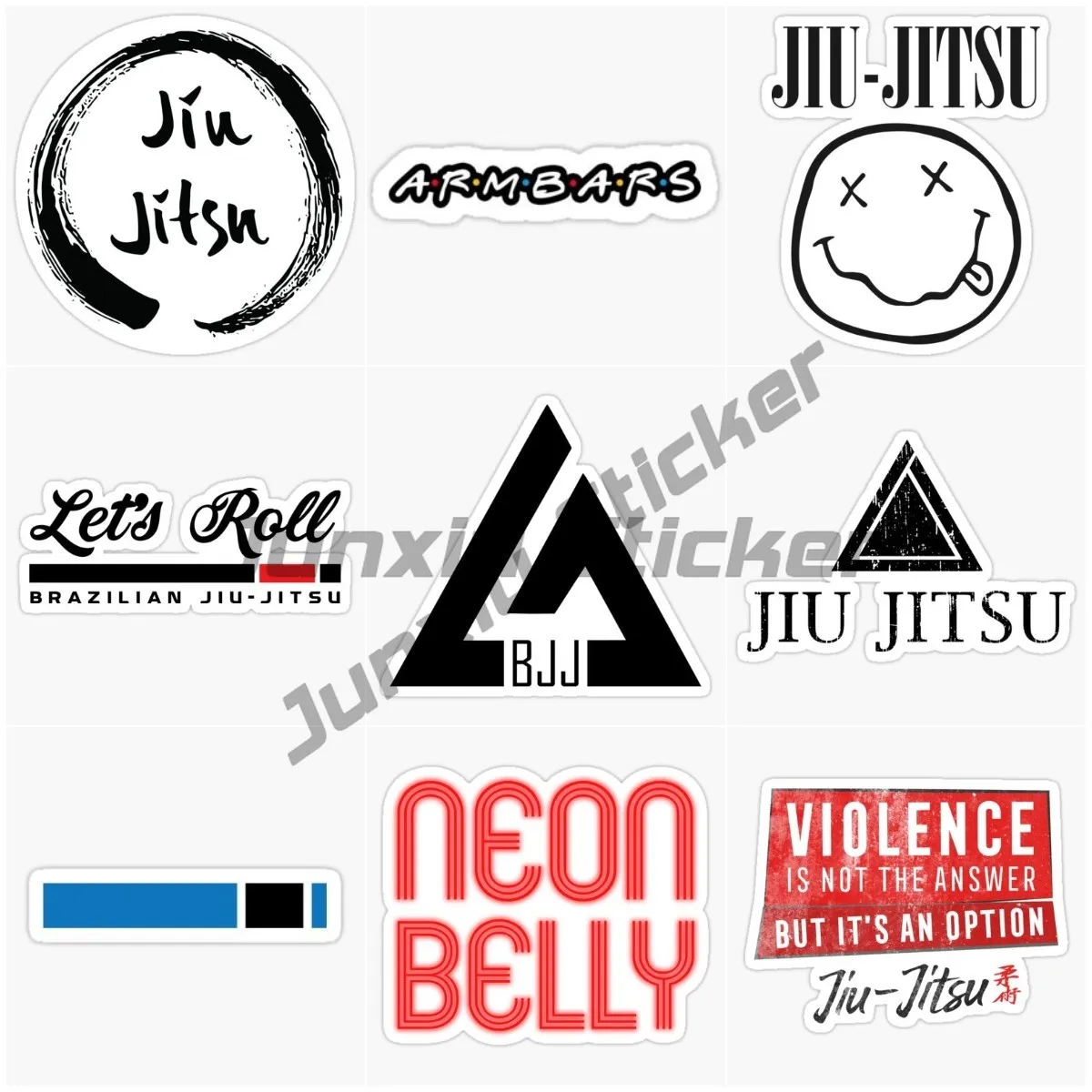 

Brazilian Jujutsu JIU-JITSU Car Stickers Are Suitable for Any Smooth Flat PVC Material, Vinyl Waterproof and Sunscreen Stickers