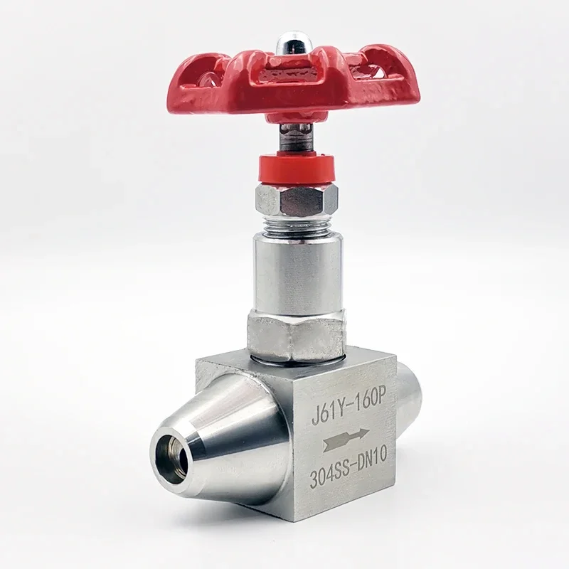 J61Y-160P 304 Stainless Steel Needle Valve Welded Butt Weld Type High Pressure Globe Valve 1/4