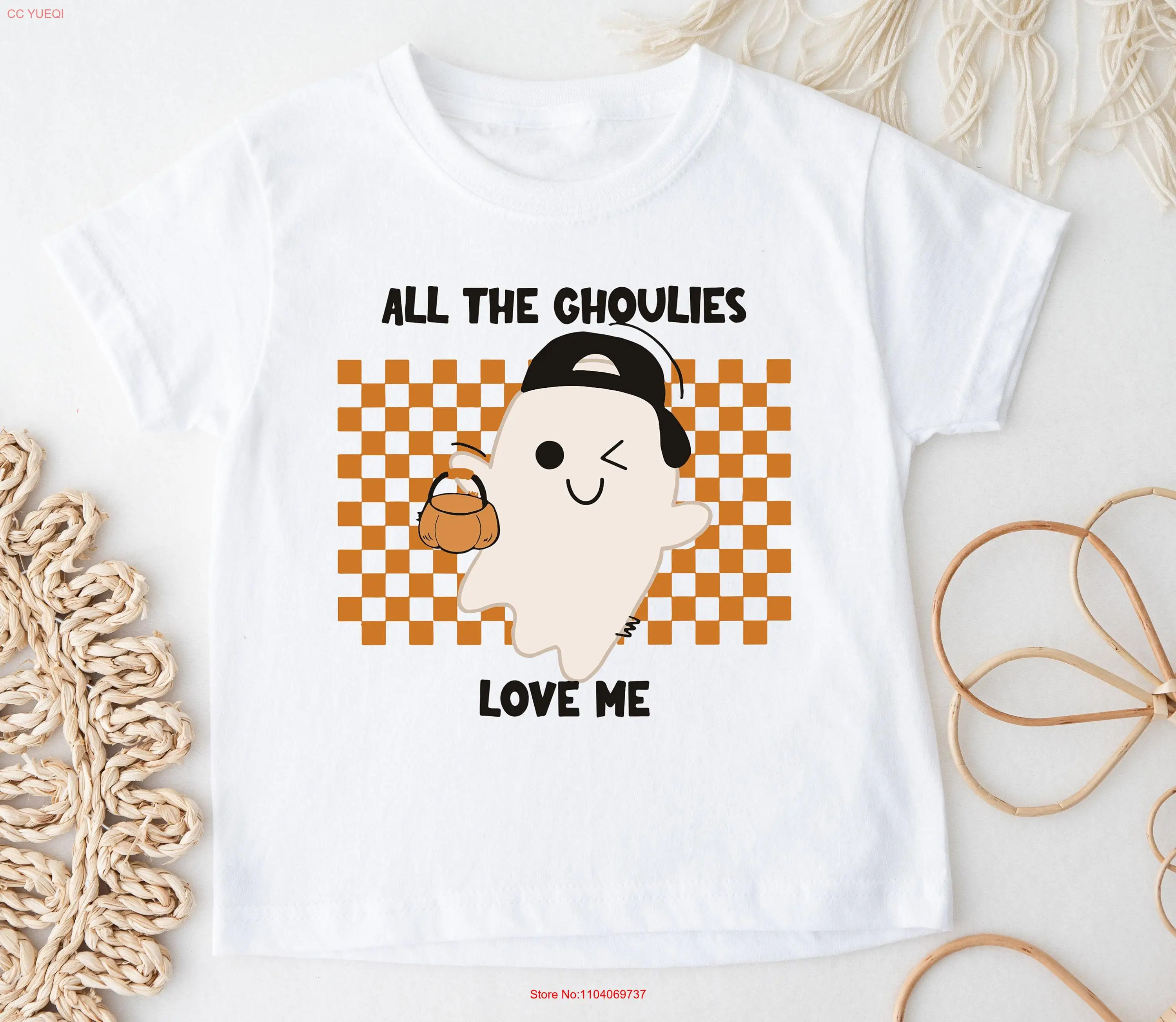 Футболка All The Ghoulies Love Me на Хэллоуин, детская осень-осень, жуткий сезон AKR286, с длинными или короткими рукавами