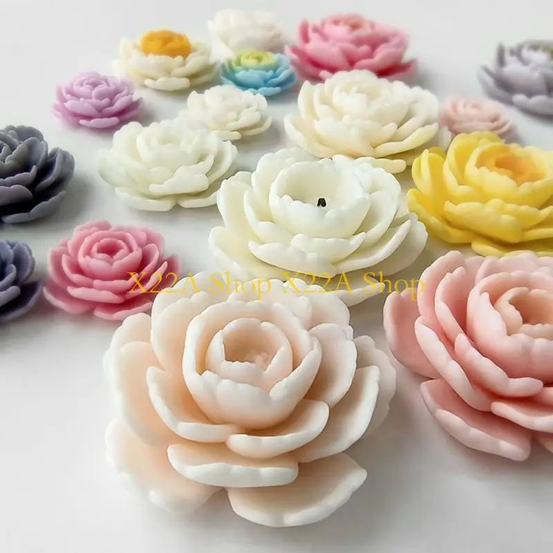 Molde silicone Camellia Flower Mousse Fondant Cake Baking Mold