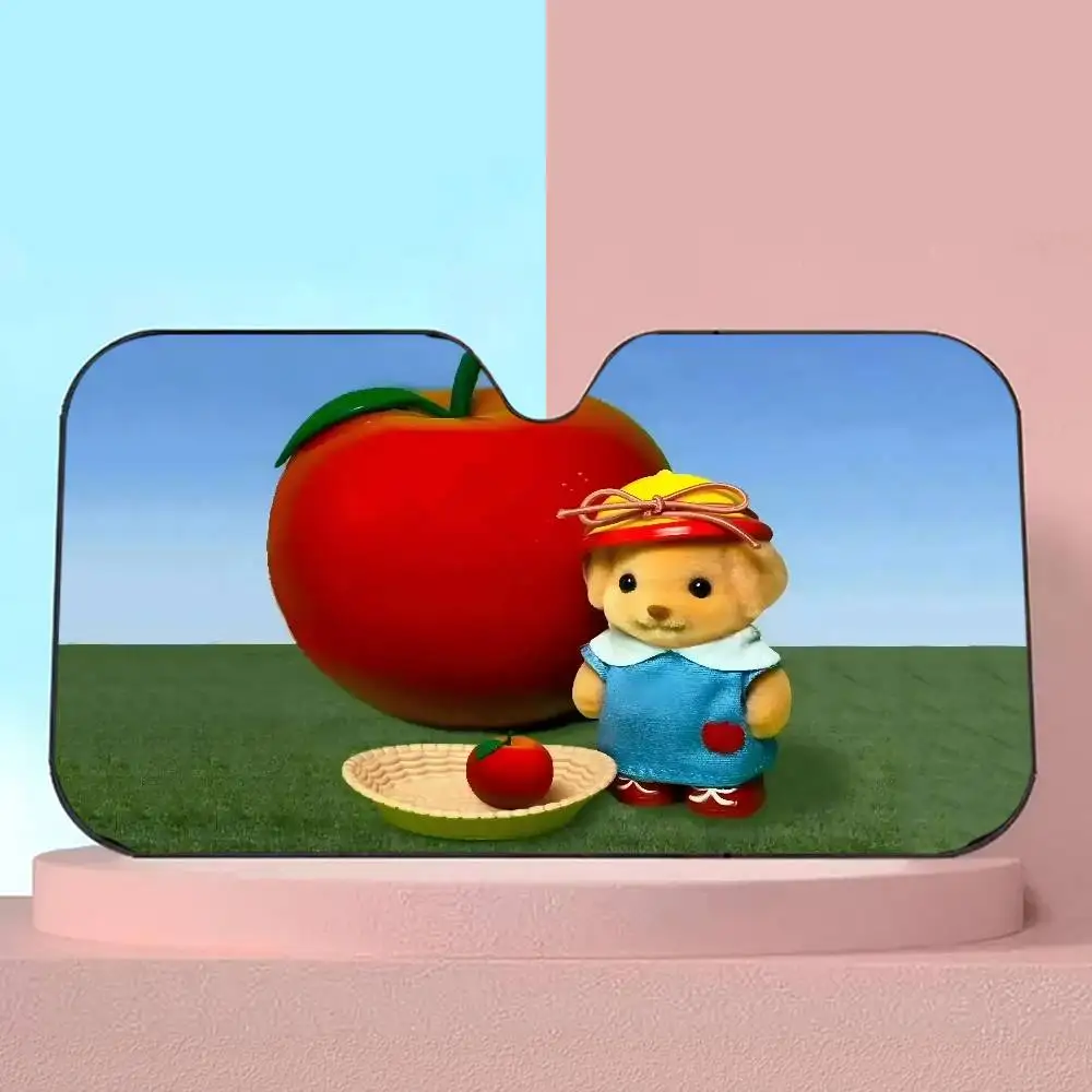 S-Sylvanian Families ظلة الزجاج الأمامي أضعاف متابعة الزجاج الأمامي للسيارة 70x130 سنتيمتر نافذة السيارة غطاء الزجاج الأمامي عاكس الحرارة #6