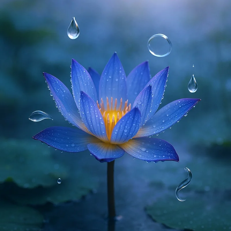 Premium Natural Blue Lotus Essential Oil Oud Fat Oil For Beauty Skin Care Decompression Deep Sleep Purifying Healing Meditation