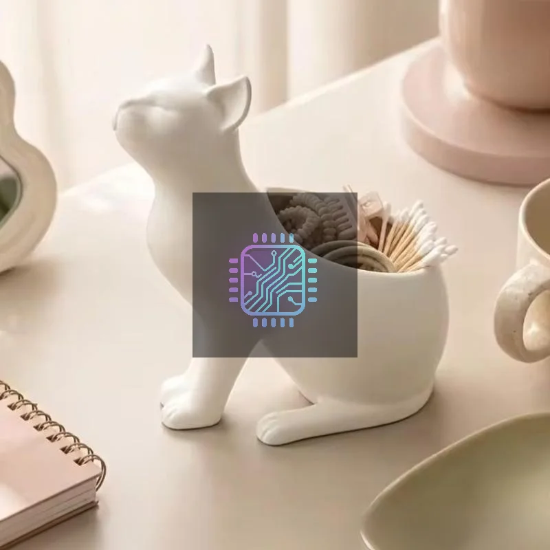 3D Printing Flower Pot Creative Cute Cat Plastic Flower Pot Animal Creative Home Decoration Plant Pot Holder Living Room