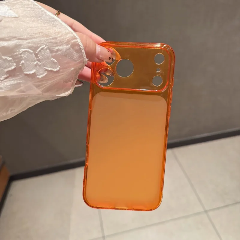 حافظة هلامية أصلية ذات نافذة كبيرة لهاتف آيفون 17 16 15 14 13 Pro Max مقاومة للصدمات من السيليكون الناعم غير اللامع Funda #2