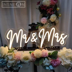 Mr Mrs Neon Sign LED Light with Dimmable Switch Wedding Better Together Neon Sign for Room Engagement Party Anniversary Wall Art