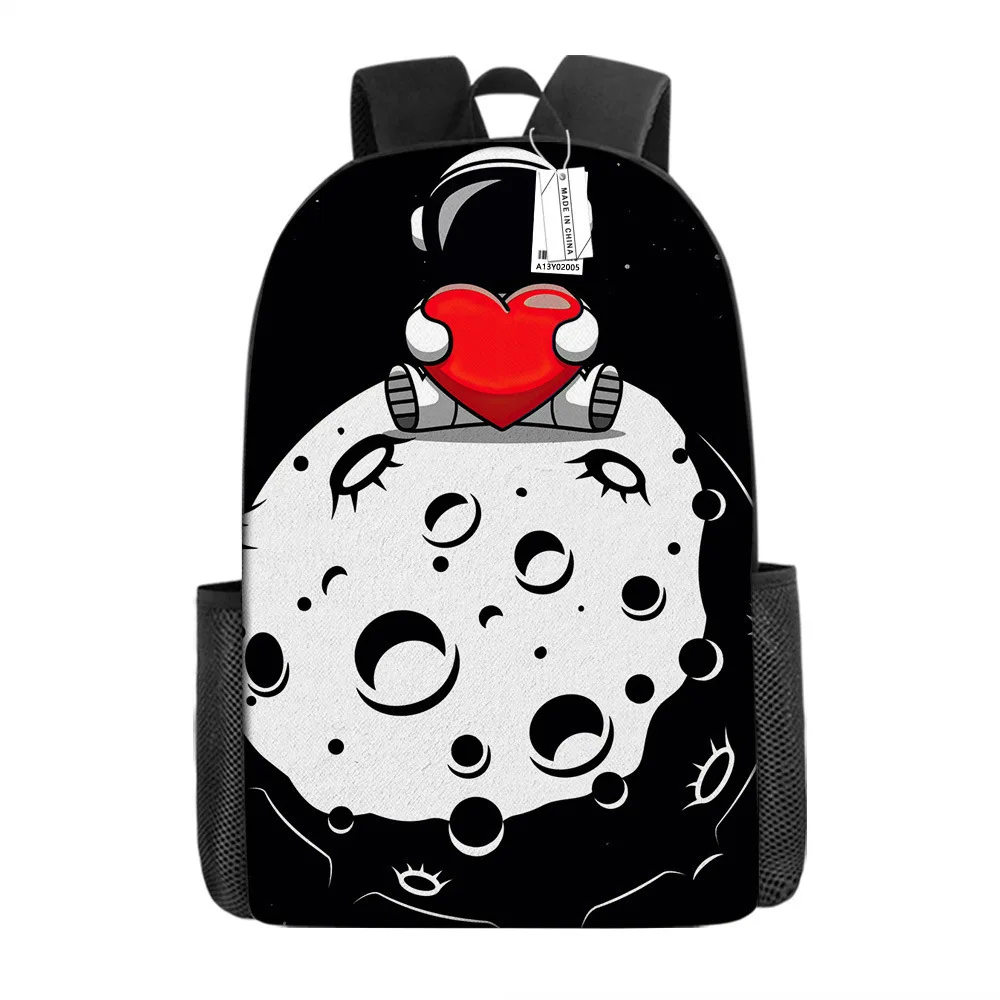 Cartoon Youthful Funny astronaut Student School Bags Notebook Backpacks 3D Printed Oxford Waterproof Boys/Girls Travel Bags