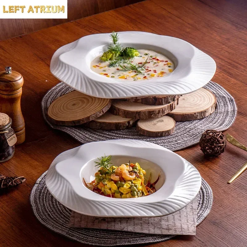 Tableware Modeling Perfect Plate Premium Dessert Concept Dish  Ceramic Special-shaped Cold Dish
