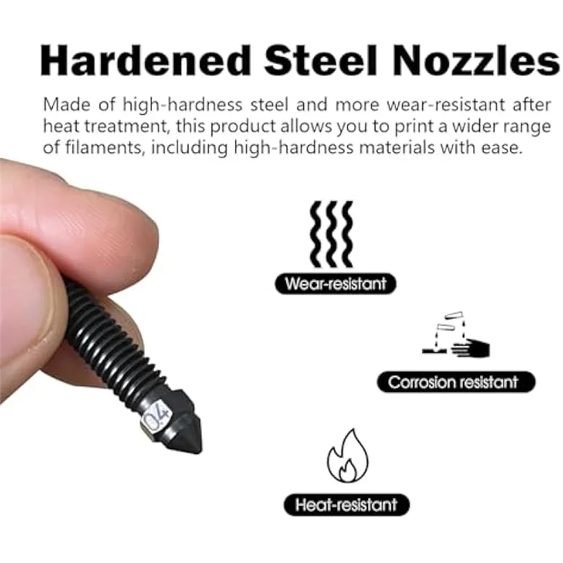 6 قطعة فوهة 0.4 مللي متر عالية السرعة الصلب المقسى ل Centauri الكربون ل Elegoo الكربون ثلاثية الأبعاد ملحقات الطابعة