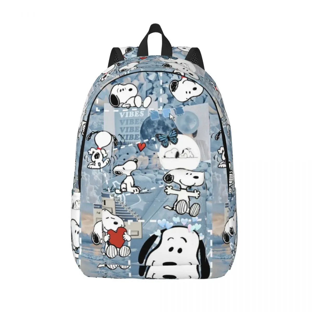 Niestandardowe tapety S-Snoopys płócienne plecaki dla chłopców dziewcząt szkolne torby podróżne College mężczyźni kobiety Bookbag pasuje do