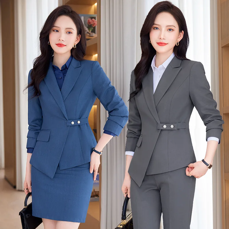 Fall Business Suit Women's 2023 New Long Sleeve Suit Capable Temperament Workplace White Collar Commuter Suit Overalls