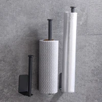 Kitchen Towel Holder Stainless Steel Paper Towel Holder Under Sink Organizer Lengthen Storage Rack Sink Accessories SNJ007 2